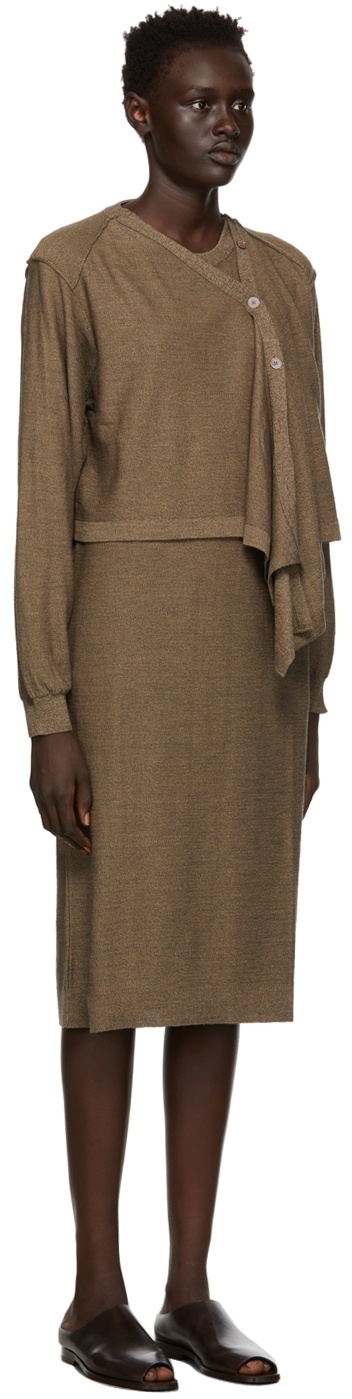 Lemaire Brown Layered Cardigan Dress Lemaire Lemaire Brown Layered Cardigan Dress Lemaire