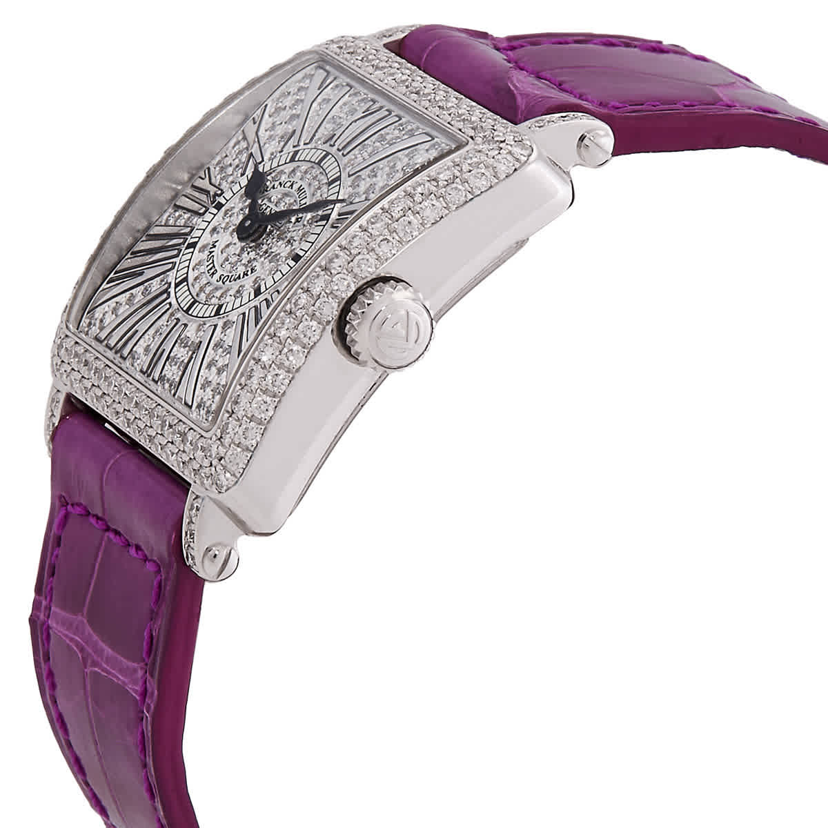 Franck Muller Master Square Relief Quartz Diamond Ladies Watch 6002 S QZ R D CD OG