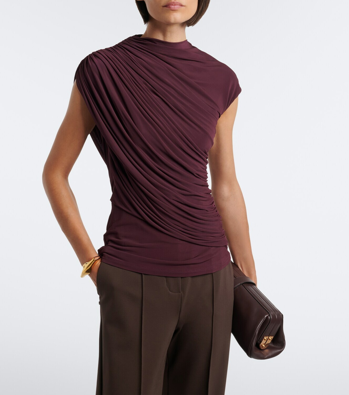 Tove Khari draped jersey top