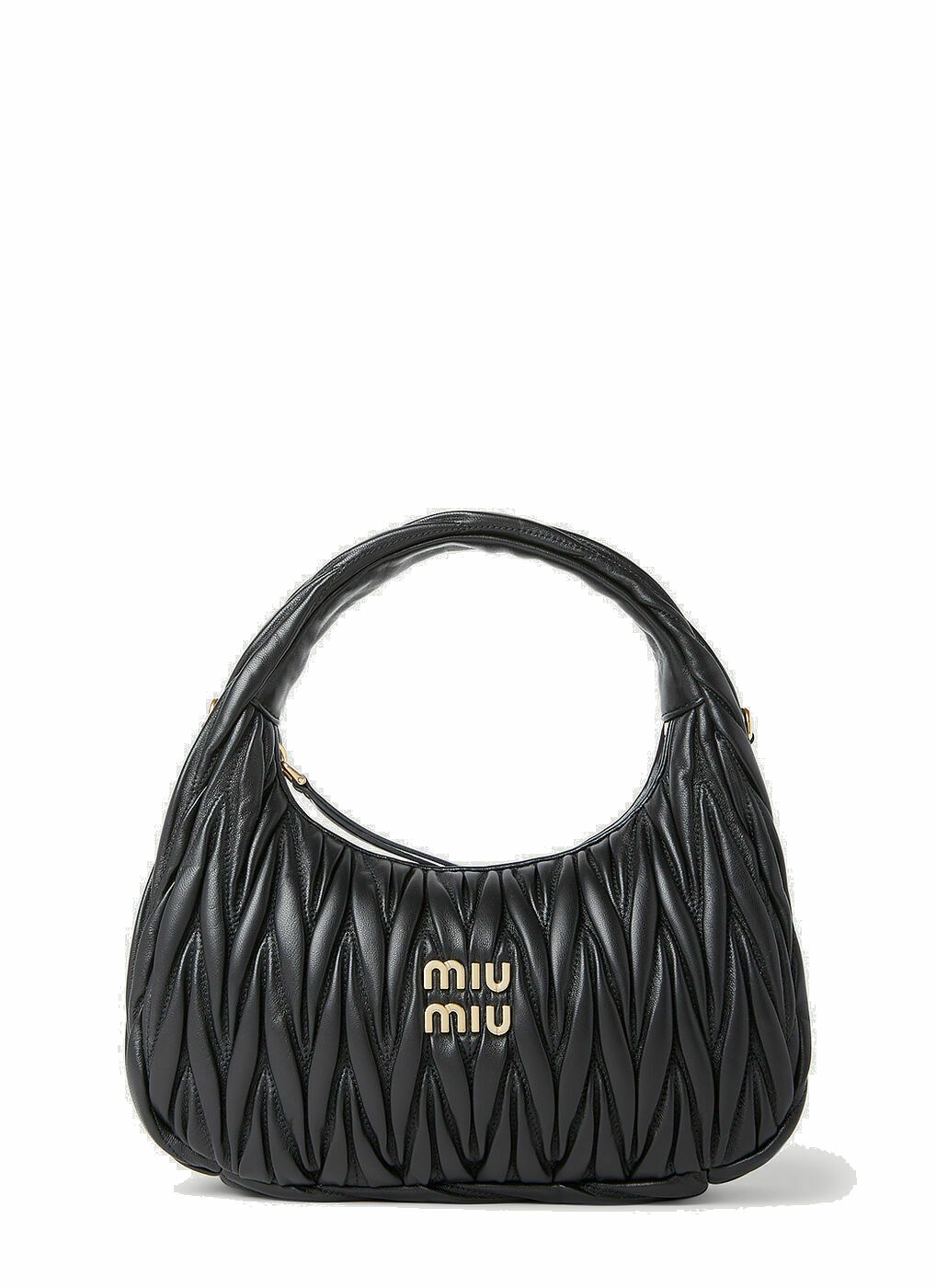 Miu Miu Wander Hobo Bag female Black Miu Miu