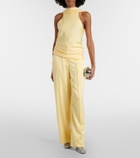 Simkhai Samira caped satin top