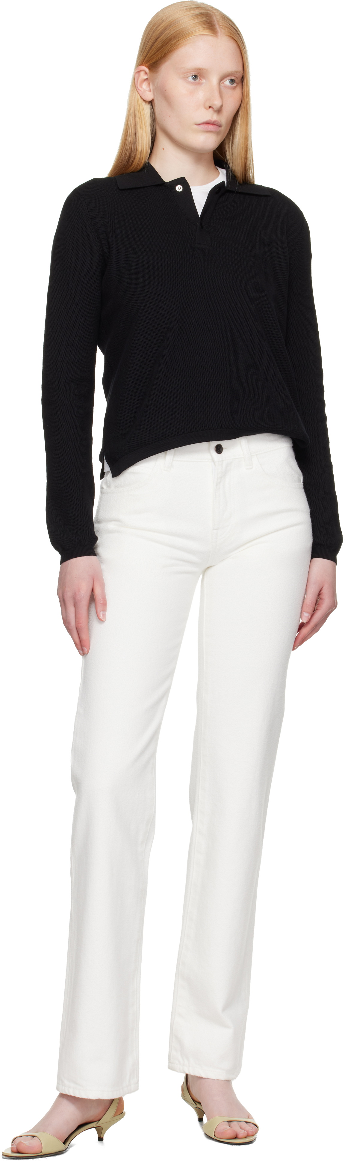 High Sport Black Long Sleeve Brooke Polo