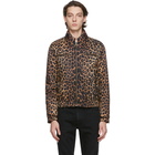 Saint Laurent Brown Fauve Leopard Bomber Jacket