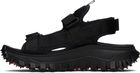 Moncler Black Trailgrip Vela Water-Repellent Sandals