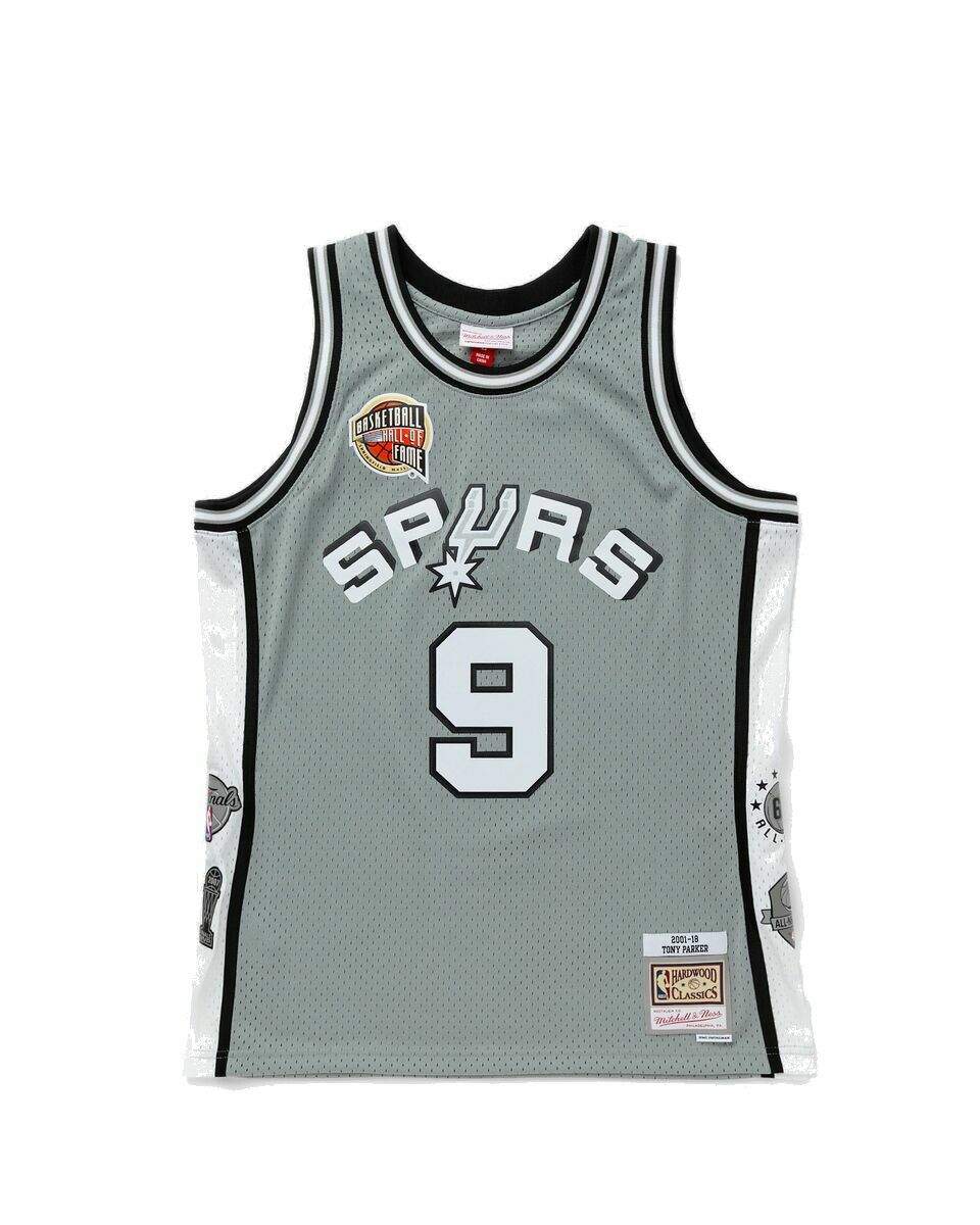 Photo: Mitchell & Ness Nba Swingman Jersey San Antonio Spurs Hall Of Fame Tony Parker #9 Grey - Mens - Jerseys