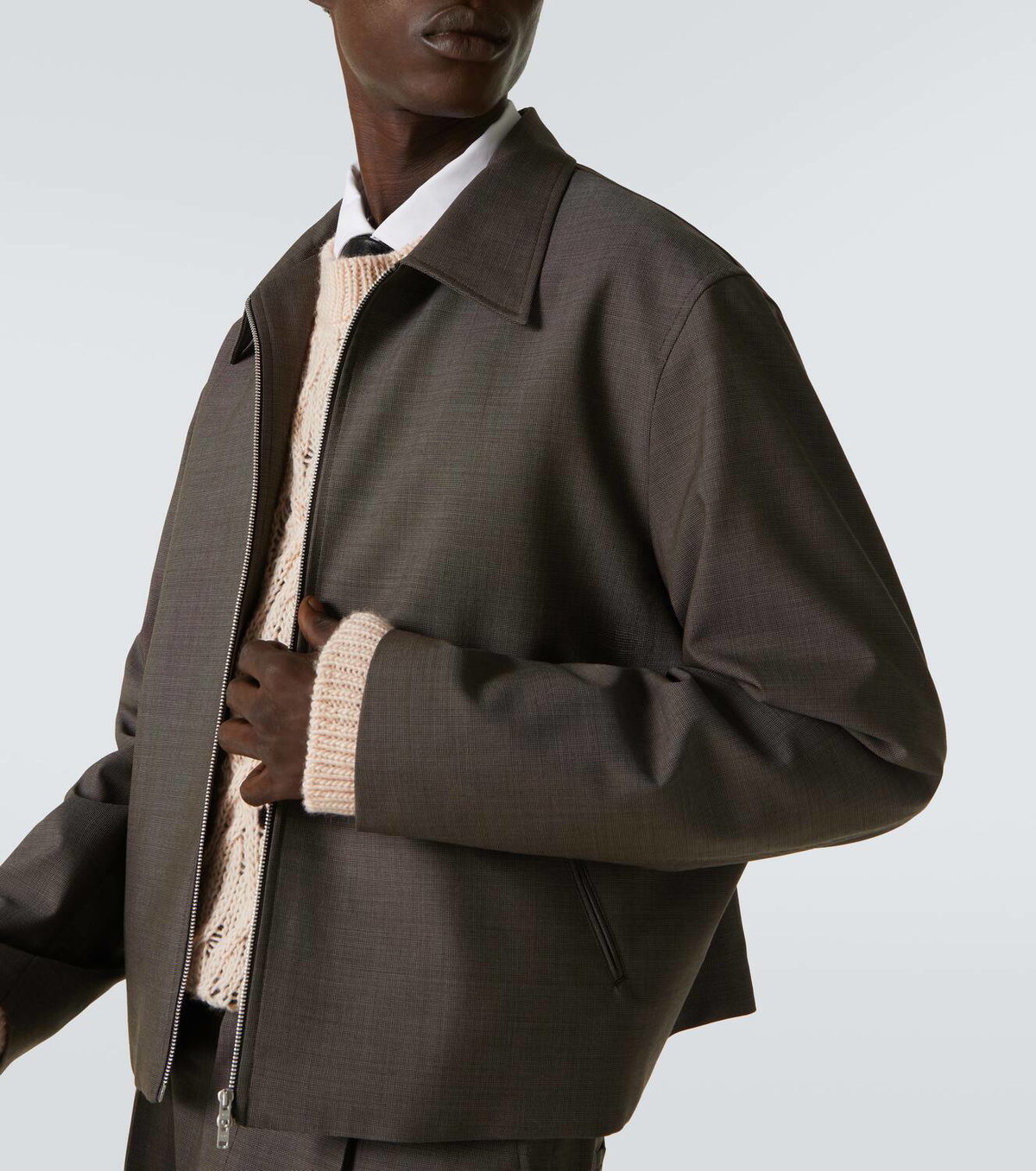 Our Legacy Mini checked virgin wool blouson Our Legacy
