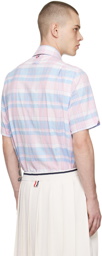 Thom Browne Blue & Pink Check Shirt