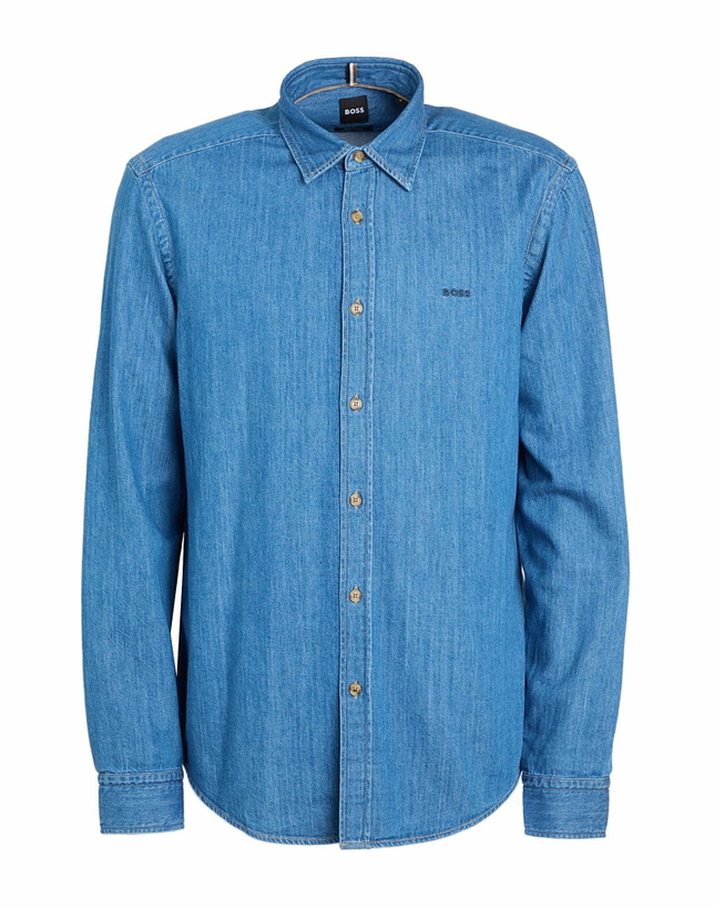 Photo: Boss Mens Denim shirt in Blue