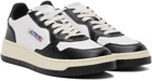 AUTRY White & Black Medalist Low Sneakers