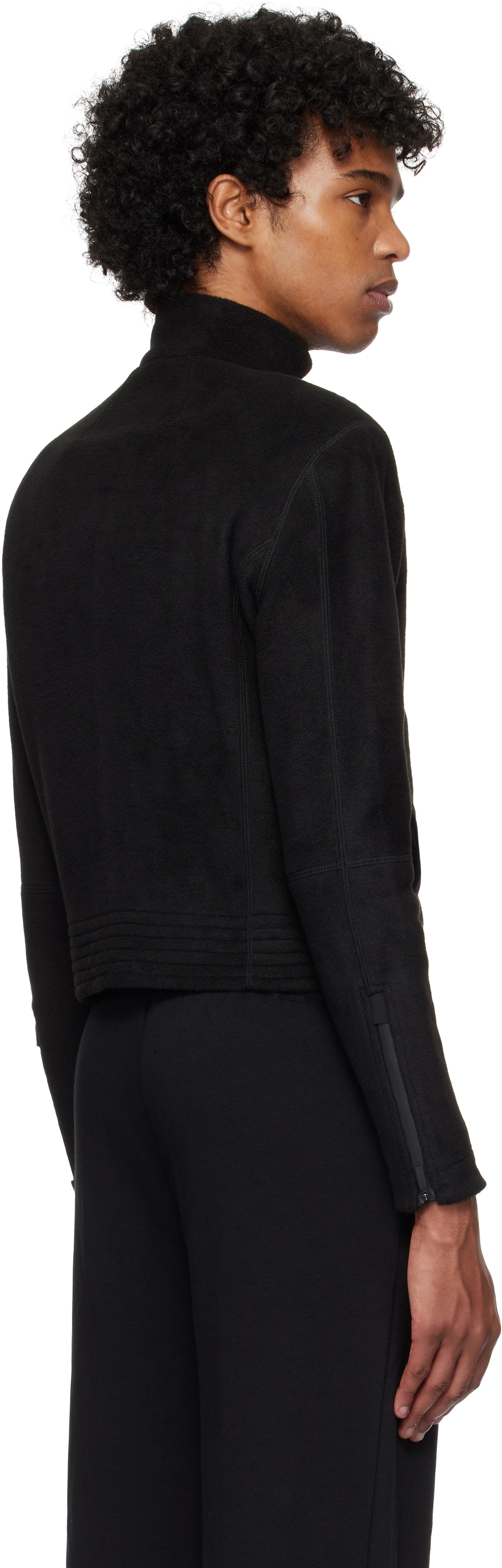 Fax Copy Express Black Fleece Zip-Up Jacket