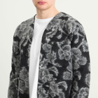 Universal Works Men's Flower Fleece Cardigan in Charcoal