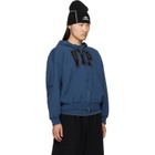 Balenciaga Blue 'VIP' Zip-Up Hoodie