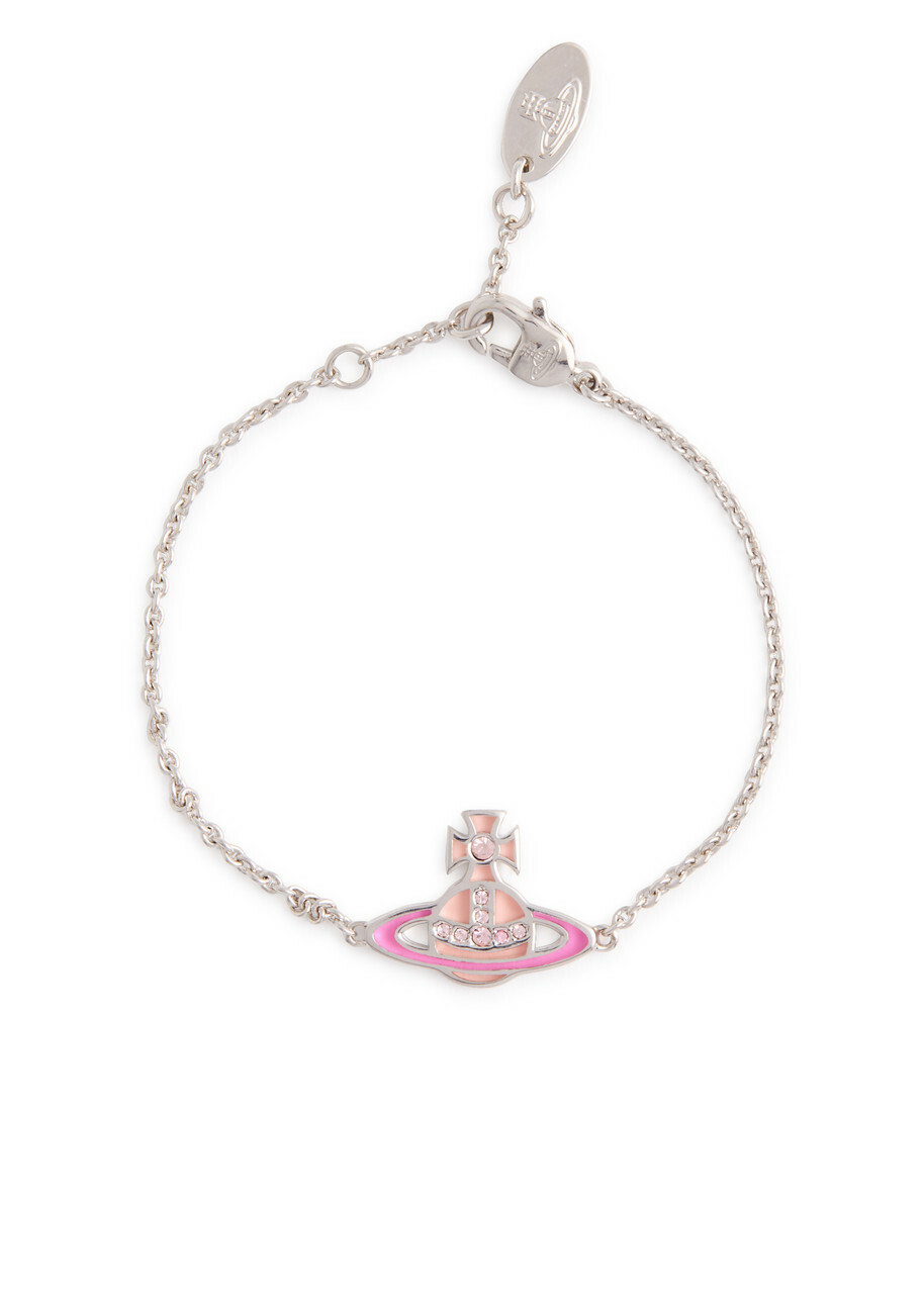 Vivienne Westwood Claude Pearl and Chain Bracelet Silver