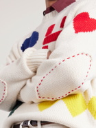 Human Made - Intarsia Wool-Blend Sweater - White