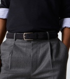 Zegna Triple Stitch leather belt
