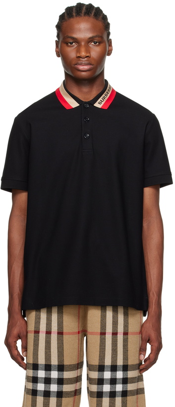 Photo: Burberry Black Jacquard Polo