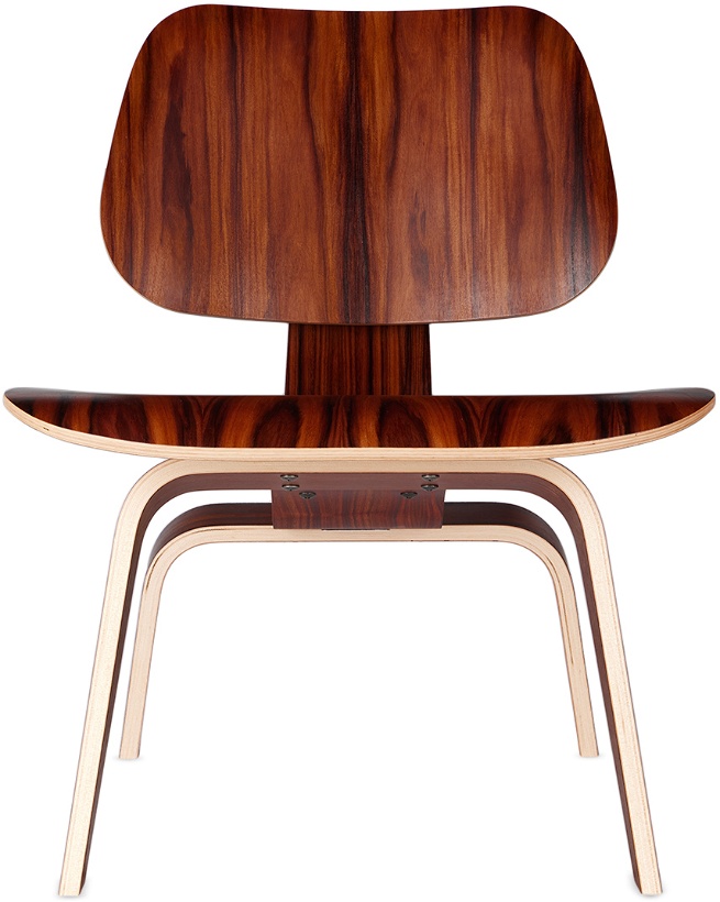 Photo: HERMAN MILLER Brown Eames Molded Plywood Wood Base Lounge Chair