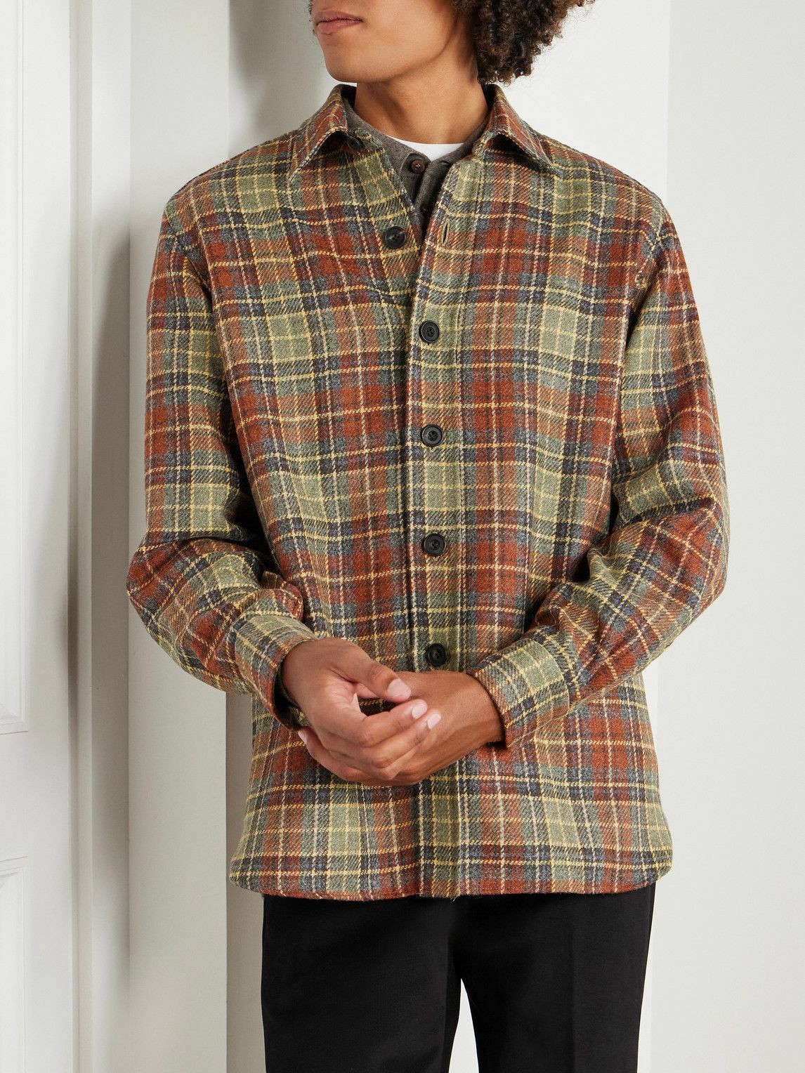 Rubinacci - Checked Wool Shirt - Green