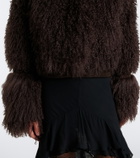 De La Vali Vespera suede-trimmed shearling jacket
