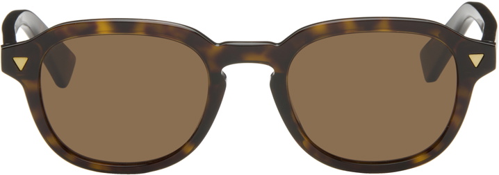 Photo: Bottega Veneta Brown Round Sunglasses