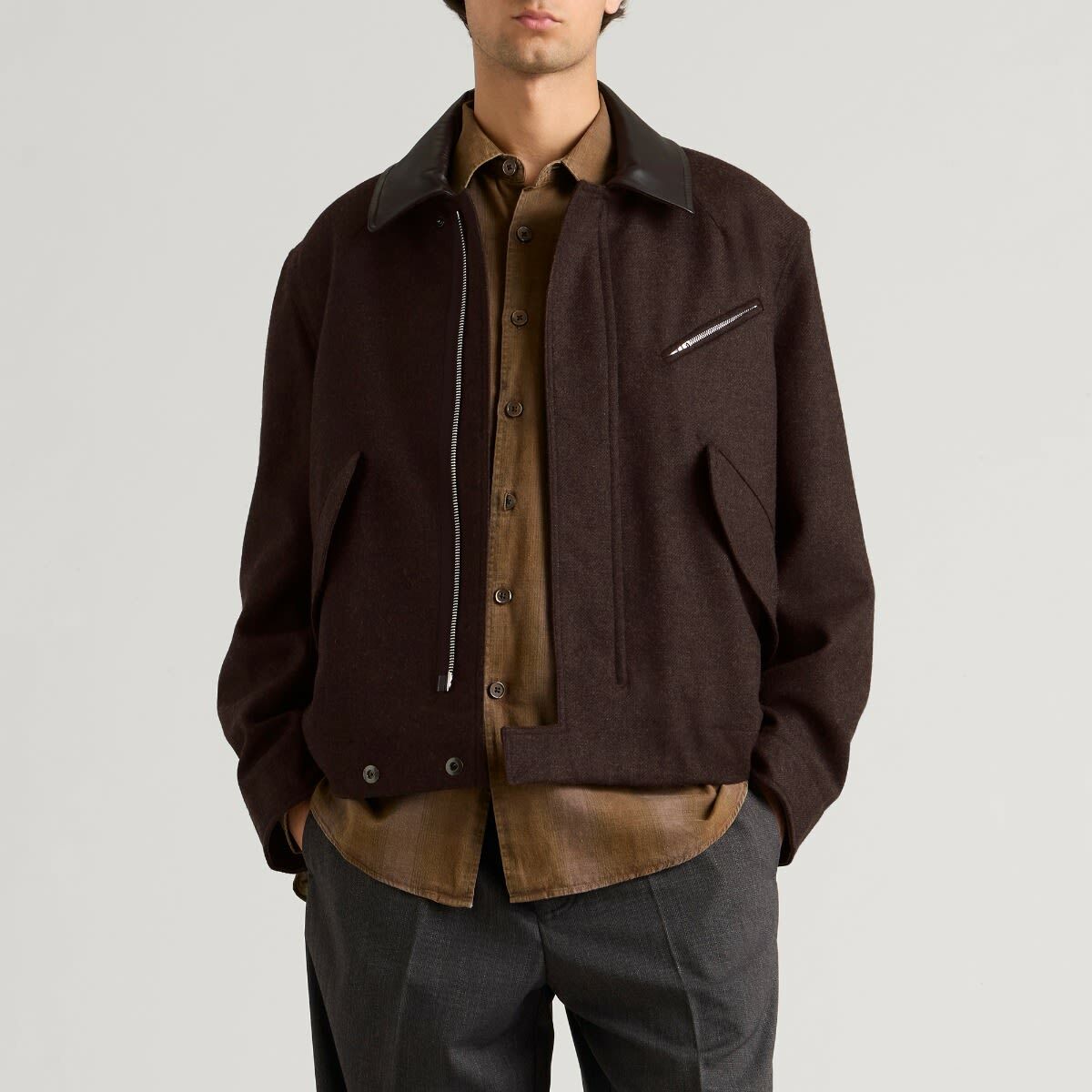 Sage Nation Men's Painter Jacket in Black