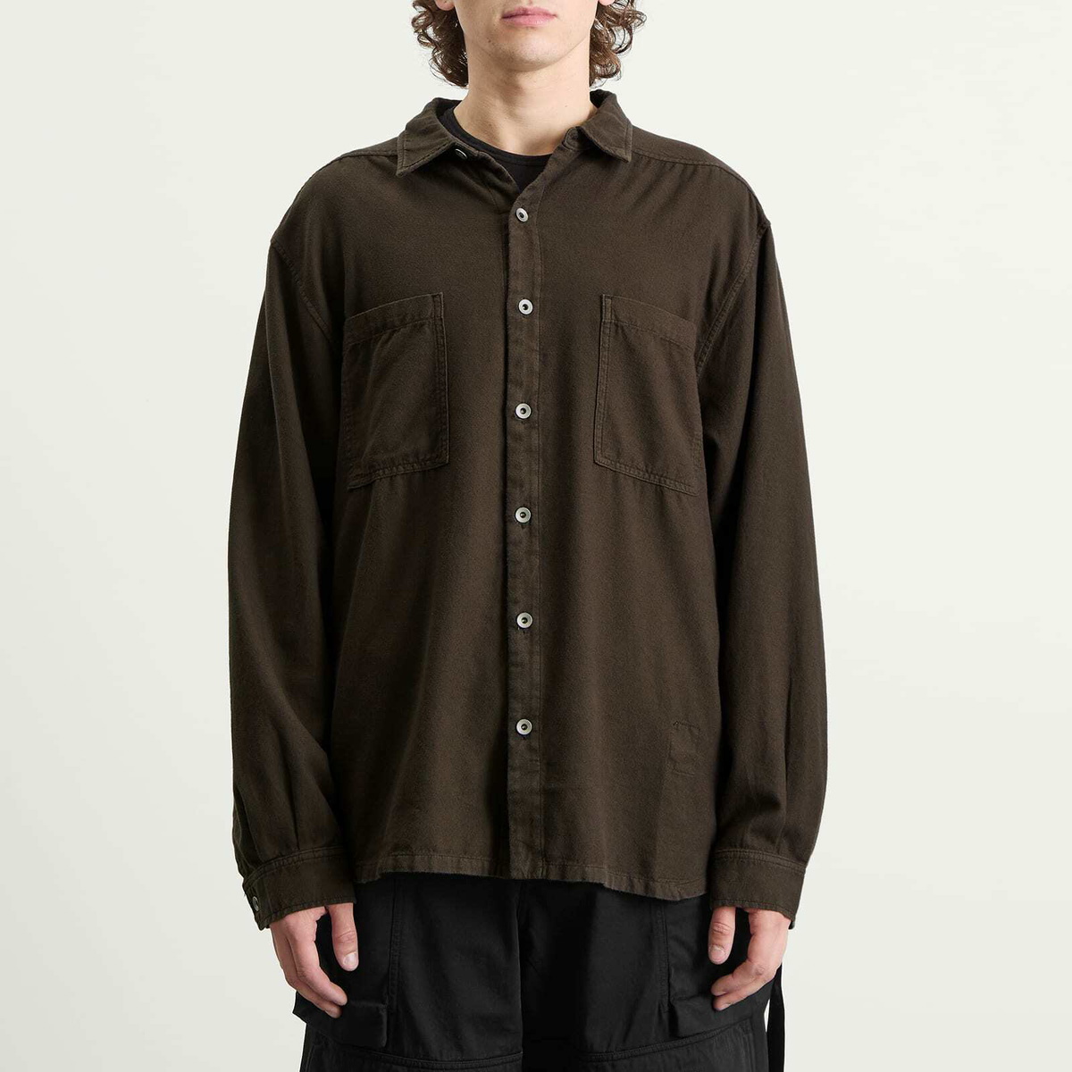 Rick Owens DRKSHDW Men's Jumbo Overshirt in Dark Dust Rick Owens