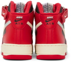 Nike Red & Off-White Air Force 1 '07 LV8 Sneakers