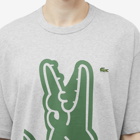 Comme des Garçons SHIRT Men's x Lacoste Vertical Croc T-Shirt in Top Grey/Green