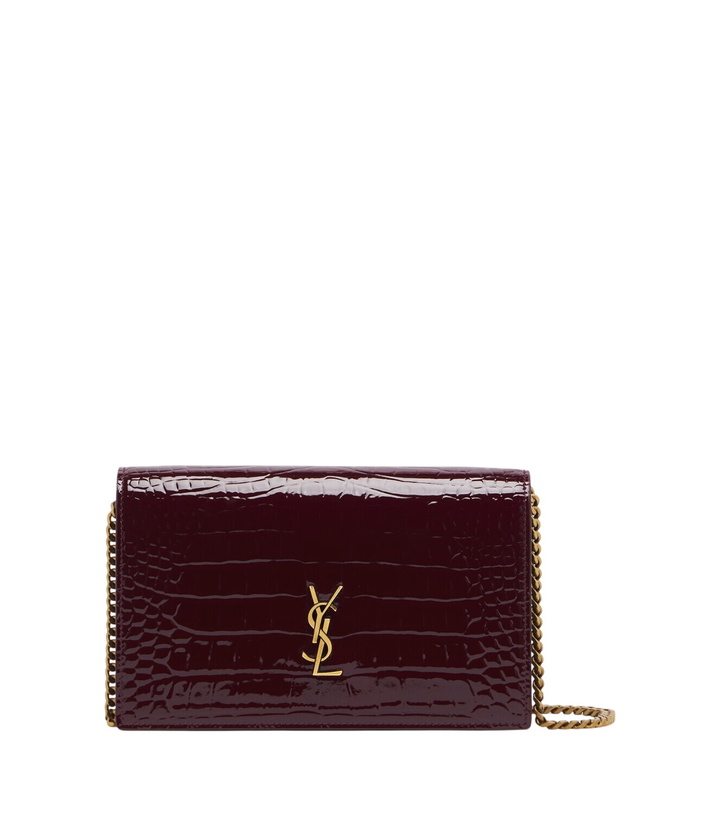 Photo: Saint Laurent Cassandre patent leather wallet on chain