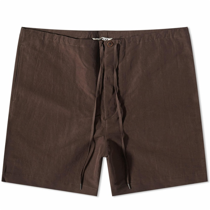 Photo: Auralee Men's Easy shorts in Dark Brown
