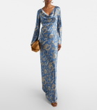 Veronica Beard Ember printed silk-blend maxi dress