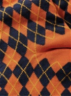 Kingsman - Argylle Cotton and Nylon-Blend Socks - Orange
