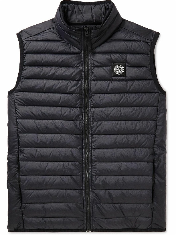 Photo: Stone Island Junior - Ages 14-16 Logo-Appliquéd Quilted Shell Down Gilet - Blue