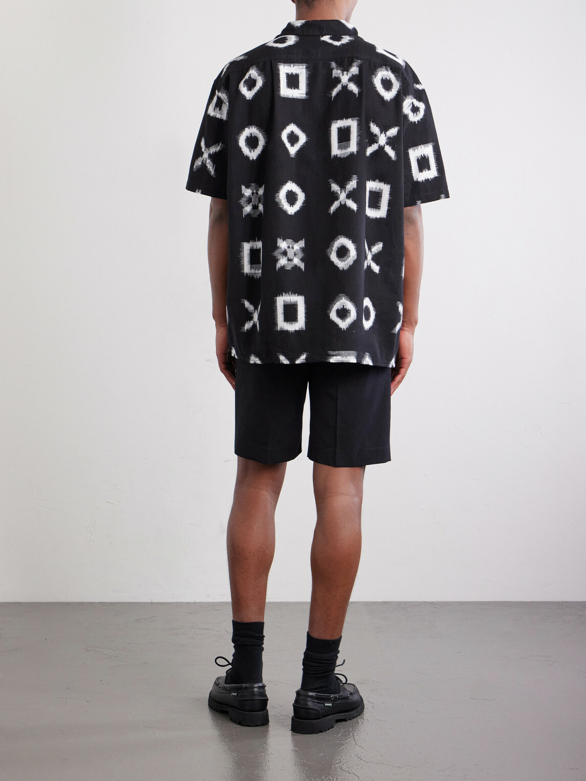 Monitaly - Milano Cotton-Jacquard Shirt - Black