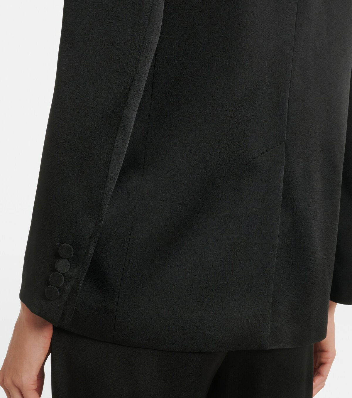 Max Mara Arca double-breasted satin blazer