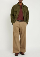 Saint Laurent Corduroy Overshirt Khaki
