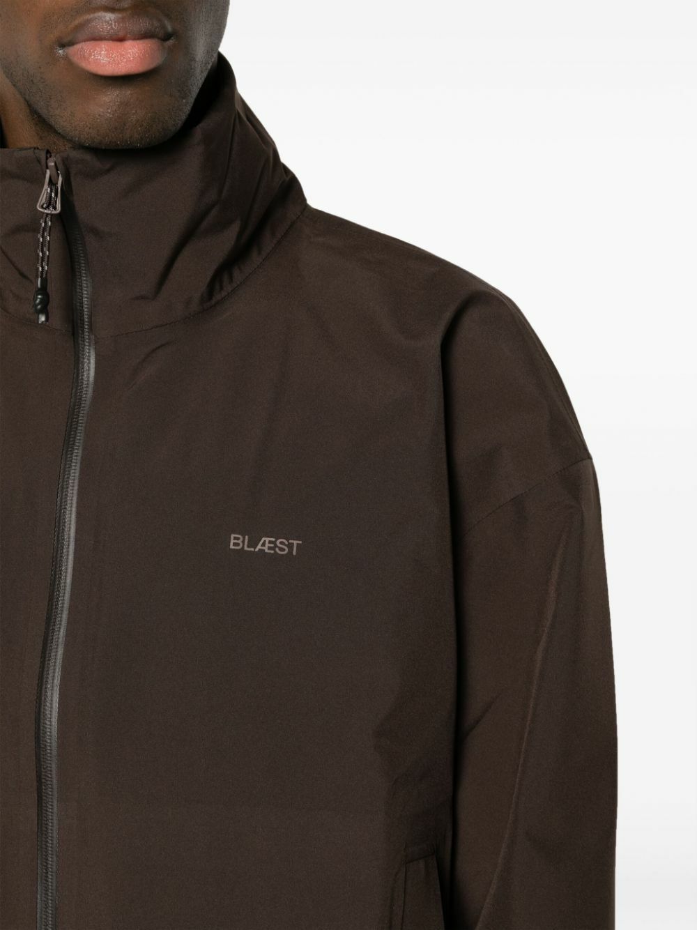 BLAEST Brown Sula Funnel Neck Jacket