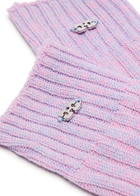 Ganni Logo Wool and Cashmere-blend Socks Lilac