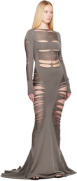 Rick Owens Gray Hollywood Luna Maxi Dress