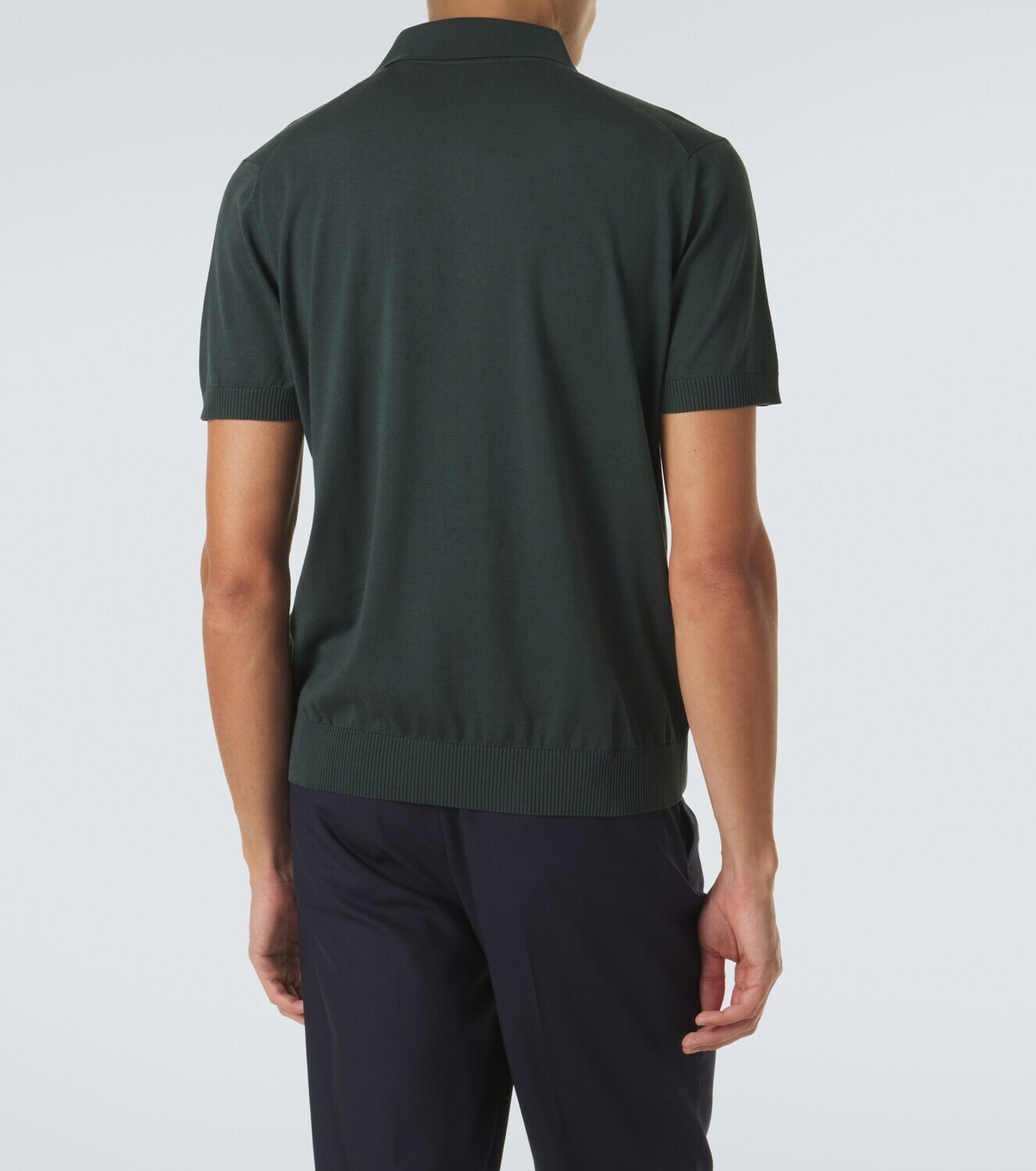 Dunhill Cotton and silk polo sweater