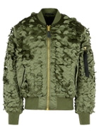 Alpha Industries ulcans Green Nylon Bomber Jacket