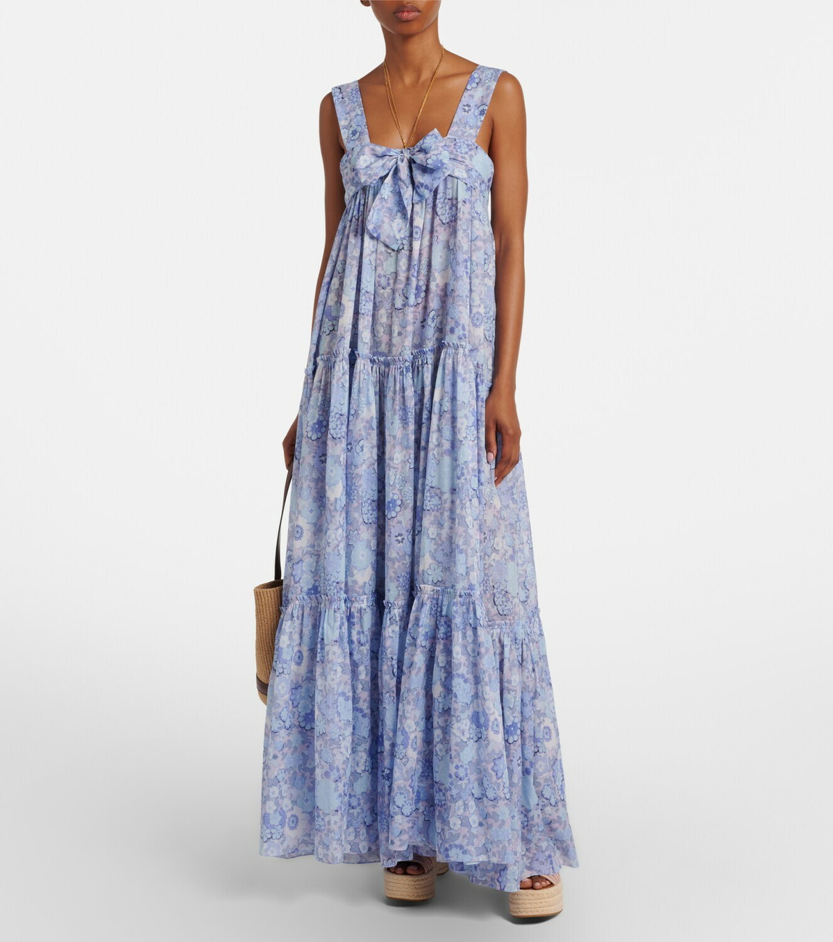 Chloé Floral cotton voile maxi dress