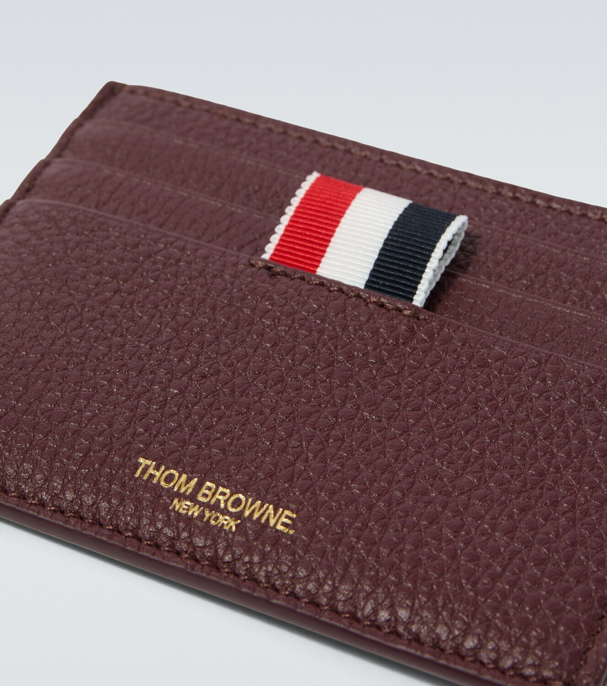 Thom Browne RWB Stripe leather cardholder