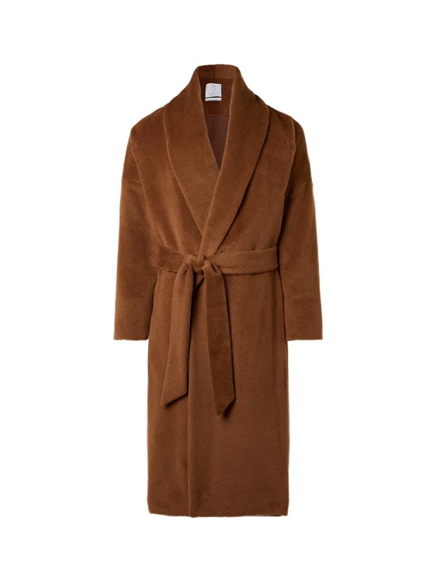 Photo: DEVEAUX - Belted Alpaca and Wool-Blend Coat - Brown