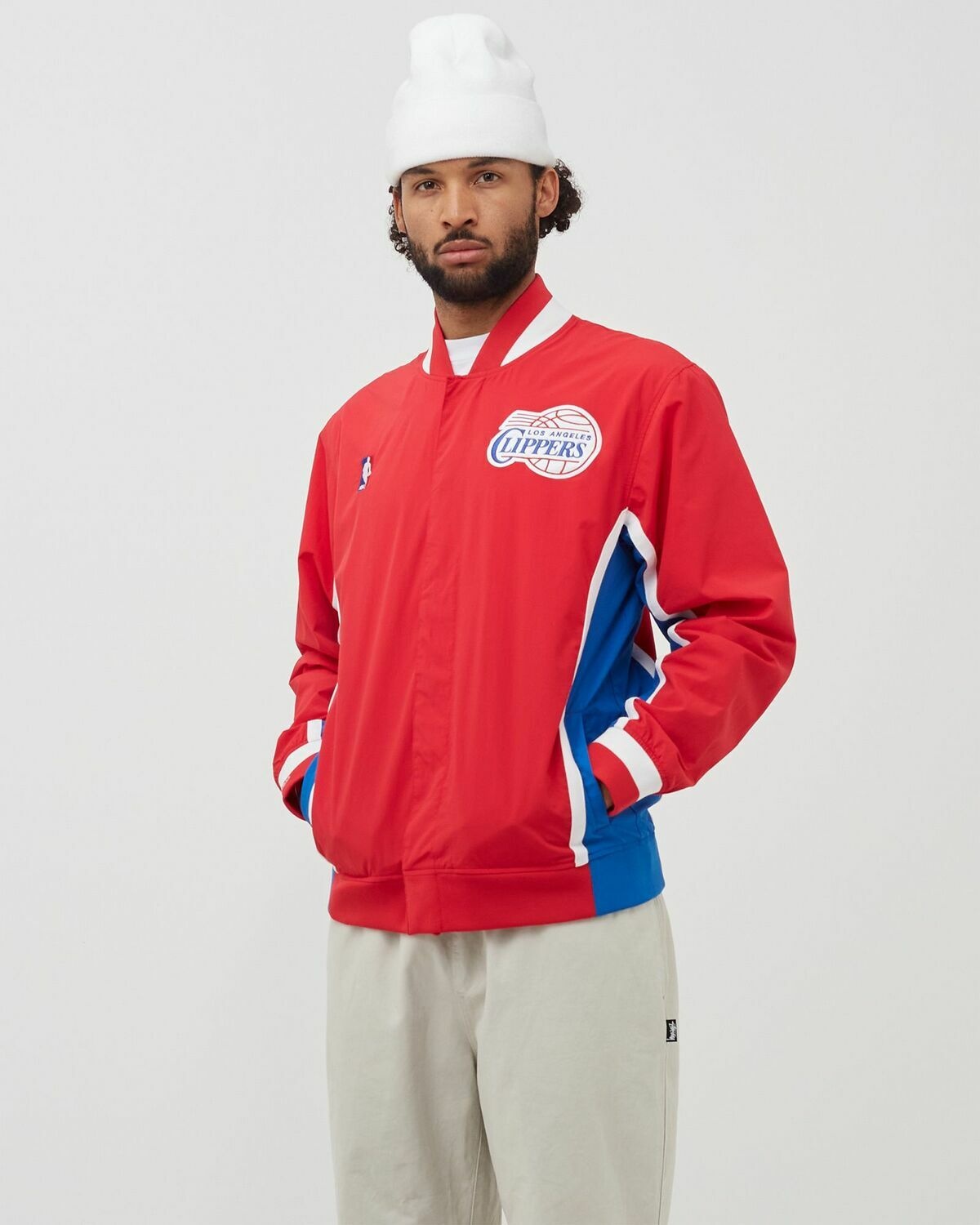 Mitchell & Ness Nba Authentic Jacket Los Angeles Clippers 1995 96 Red - Mens - College Jackets/Track Jackets