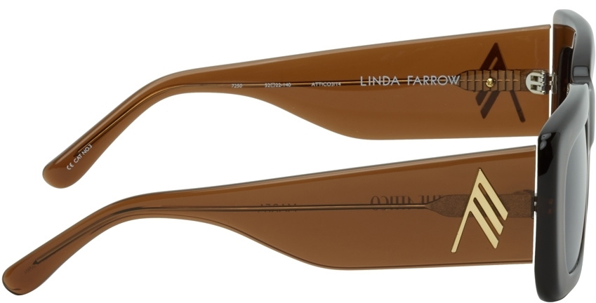 The Attico Brown Linda Farrow Edition Marfa Sunglasses The