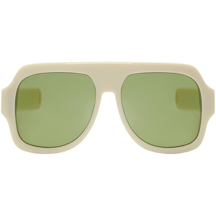 Photo: Gucci Off-White Square Gucci Sport Sunglasses 