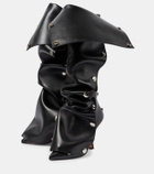 Y/Project Appliqué leather knee-high boots