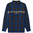 MASTERMIND WORLD Men's Oversized Plaid Shirt in Blue