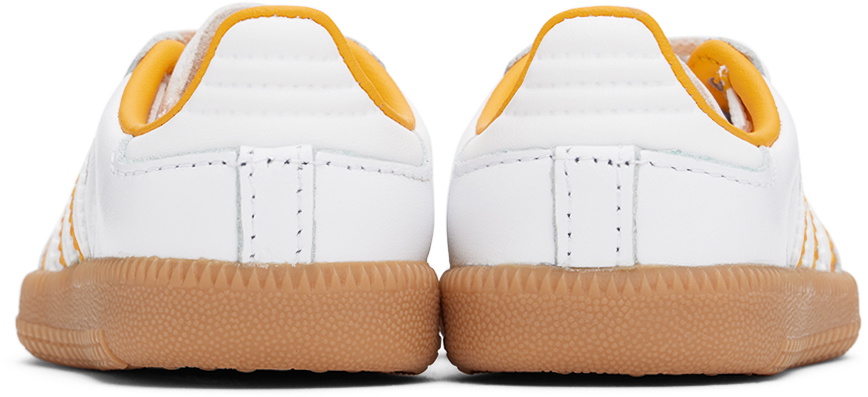 adidas Kids Baby White & Yellow Samba OG Sneakers adidas